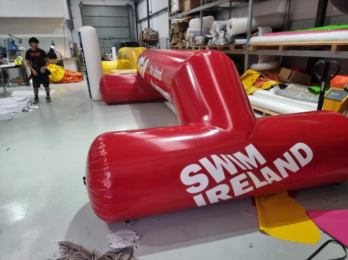 Custom inflatable water arch for events and brand activation by Oxygen Group