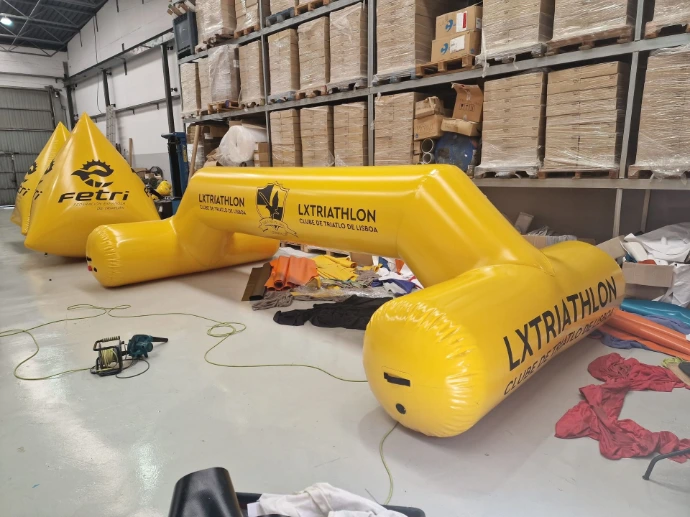 Custom inflatable water arch for events and brand activation by Oxygen Group