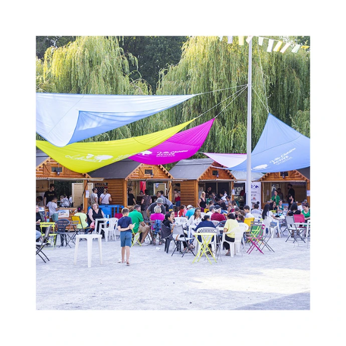 Custom sun shades for events and brand activation by Oxygen Group