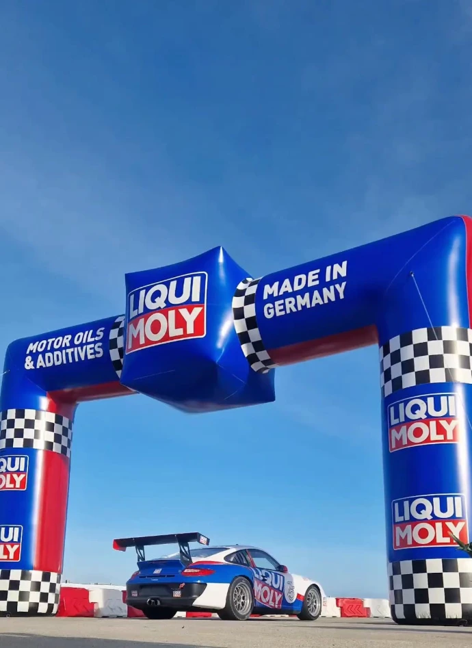 Custom inflatable Marathon finish line arch  for events and brand activation by Oxygen Group
