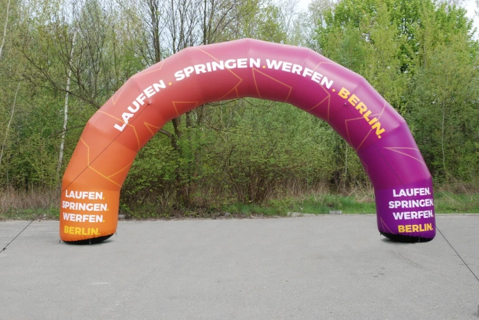 Custom inflatable round arch for events and brand activation by Oxygen Group