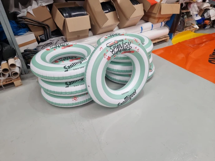 Custom inflatable pool floats for events and brand activation by Oxygen Group